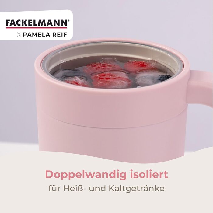 Термокружка из нержавеющей стали 720 мл двустенная, пастельно-розовая Pamela Reif Fackelmann