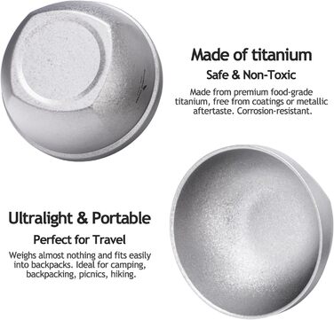 Набор титановых лоханок для кемпинга 500 и 800 мл Boundless Voyage