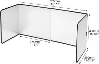 Брызкозащитный экран для кухни 76,5 х 29 х 40 см QWORK