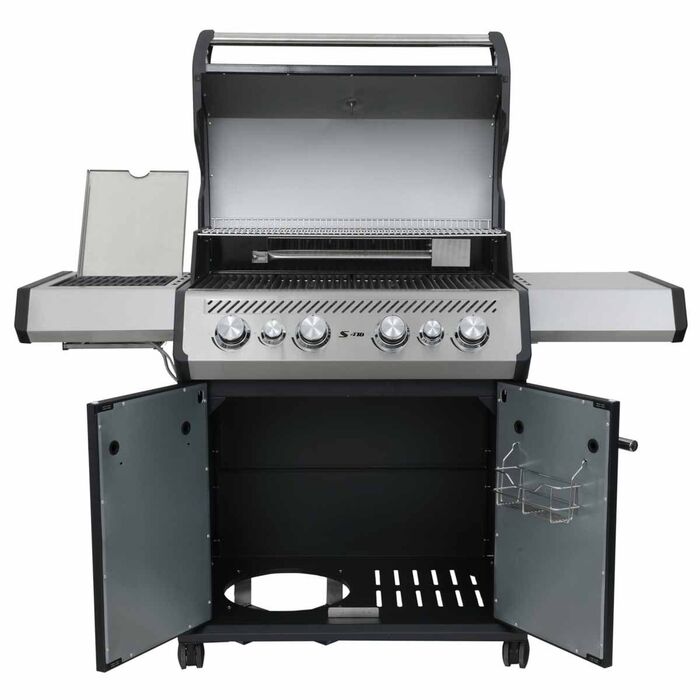 Газовый гриль SANTOS S-418 Black, с боковой и задней горелкой, черный 900297 Код: 010957