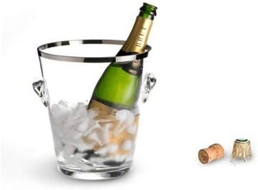 Холодильник для бутылок со льдом, для бутылок шампанского и вина, Высота 19 см, 220068 (Стекло)