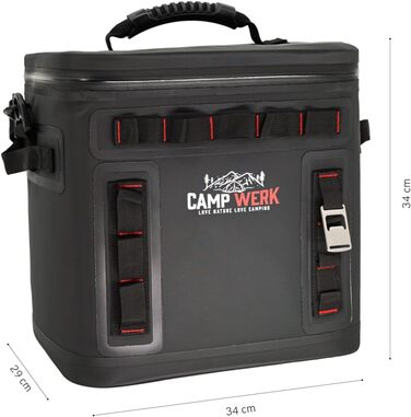 Сумка-холодильник CAMPWERK 25 л водонепроникна, ізольована та міцна ідеально підходить для кемпінгу, активного відпочинку на свіжому повітрі та пікніків