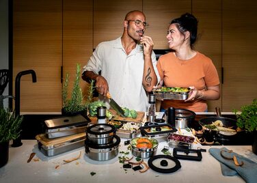 Контейнер для зберігання 0,4 л круглий, нержавіюча сталь FLEXX 2GO Rosle