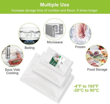 Вакуумные пакеты 150 пакетов – 15x25 см (50), 20x30 см (50), 28x40 см (50) Bonsenkitchen