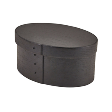 Хлібниця овальна дерев'яна з кришкою 20*14.5*h 9 см, Black Wood Veneer, Genware
