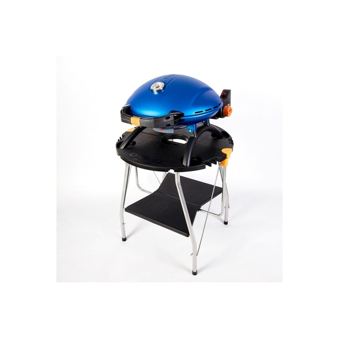 КОМПЛЕКТ Портативний переносний газовий гриль O-GRILL 900, синій + шланг в подарунок! Код: 011683