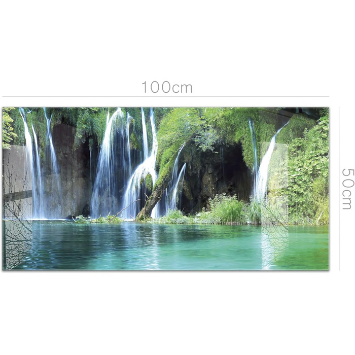 Кухонний фартух timalo зі скляним виглядом Північне море, очерет, захід сонця, океан, солома 2 мм акрилове скло Бризокості для плити, кухонний скляний фартух, акрилова скляна настінна панель, захисна панель для фартуха (100 x 50 см, 312- Водоспади)