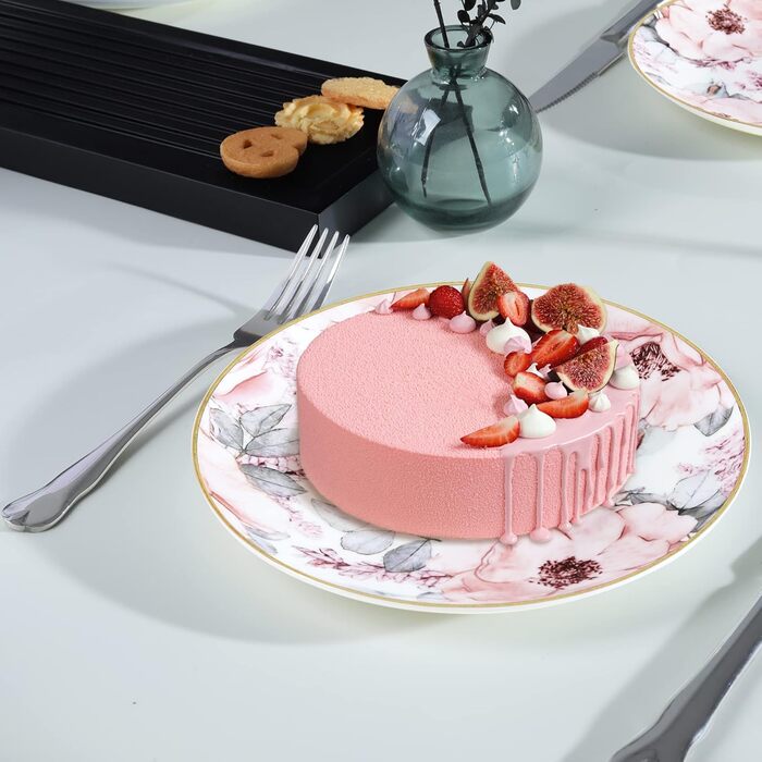 Тарілка для салату з кістяного фарфору 20 см 4 шт fanquare