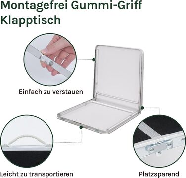 Кемпинговый стол 120x60 см черный WOLTU