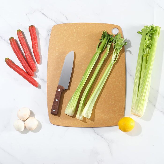 Набір обробних дощок BESTCOOK з деревного волокна, 3 шт., можна мити в посудомийній машині. Висока щільність, антипористі, без BPA, не туплять ножі. Ідеально підходять для нарізання мяса, овочів, сиру та хліба (дерево, SML)