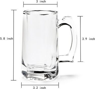 Набір пивних склянок 6 шт 370 мл TUSAPAM