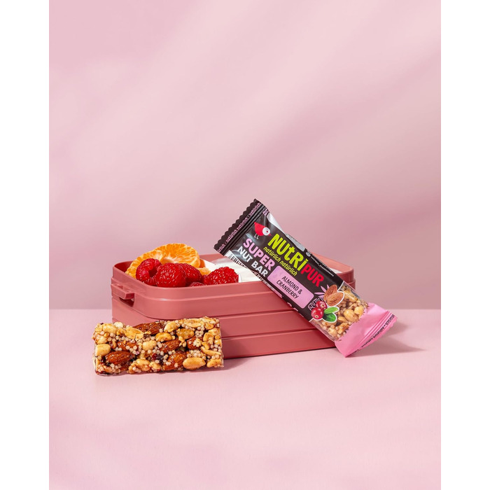 Горіхові батончики 16 х 35 г журавлина NutriPur
