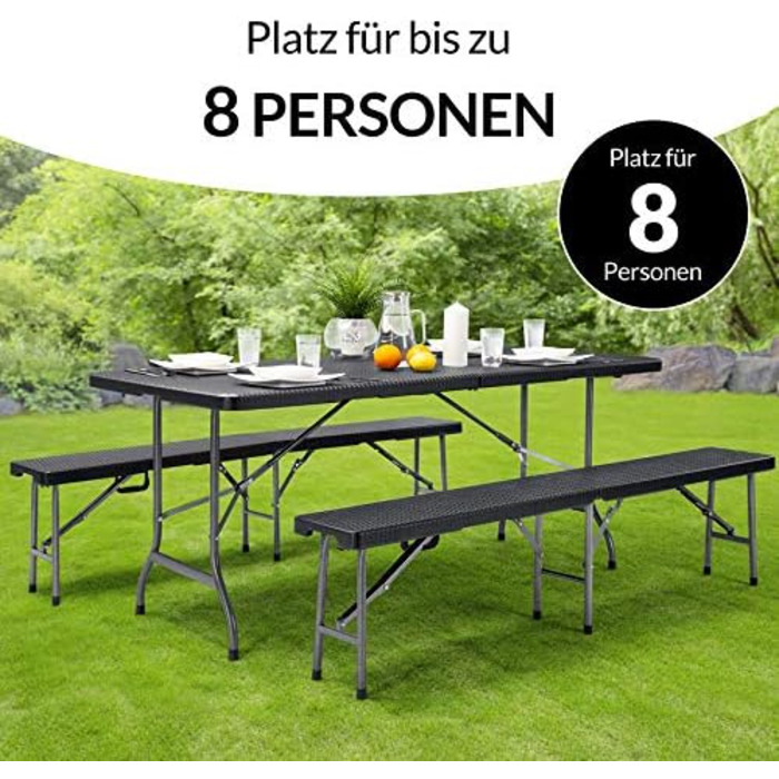 Стіл для кемпінгу 183 х 76 х 74 см Casaria