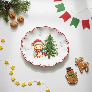 Тарілка овальна Fissman 24х20 см доломіт (0380)