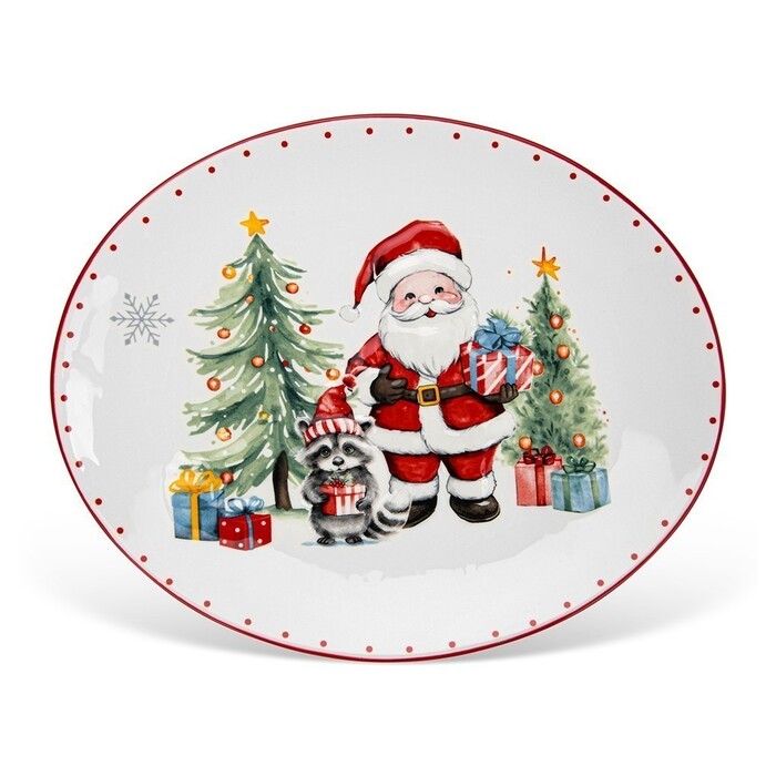 Тарілка овальна Fissman 31х25,3 см доломіт (0361)