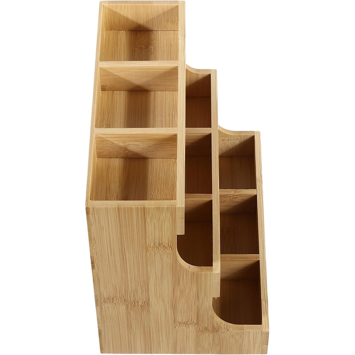 Тримач для чайних пакетиків з бамбука Qussse, 9 відділень, 3 рівні, органайзер для зберігання чайних пакетиків для дому, офісу, кафе, чайних будиночків