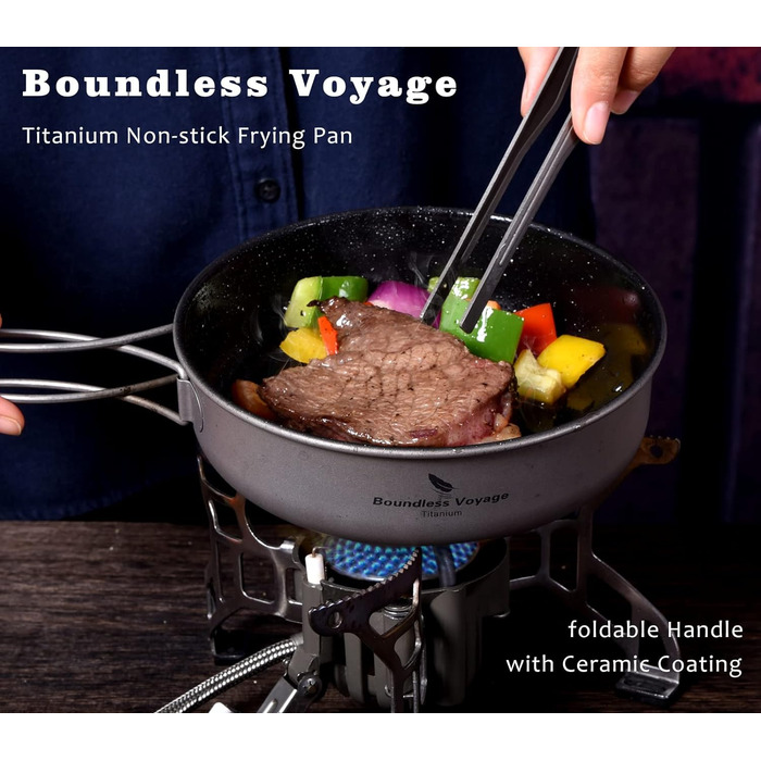 Титанова сковорода з антипригарним покриттям для кемпінгу Boundless Voyage