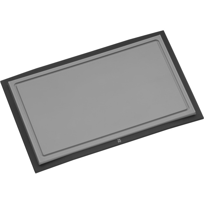 Пластиковая разделочная доска WMF Touch 32 x 20 см, разделочная доска с канавкой для сока, разделочная доска для мяса, разделочная доска, удобная для лезвия, (черная, в комплекте с кухонными ножницами)