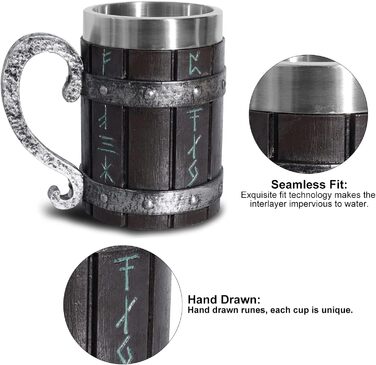 Термокружка для пива 550 мл Viking Rune VOSSOT