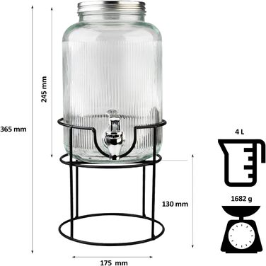 Диспенсер для напитков с подставкой 4 л SUPERBUTELKI.PL