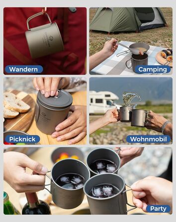 Набор чашек для кемпинга 300 и 450 мл COOK'N'ESCAPE