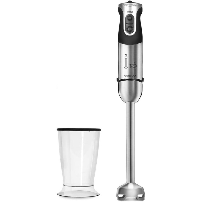 Ручний блендер 1000 Вт Powerful Titanium 1000 Pro з мірною ємністю 500 мл Cecotec