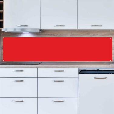 Кухонний фартух INDIGOS UG для плиткового фартуха - - - Термостійкий алюмінієвий композитний бризкозахисний екран - Сучасний кухонний фартух, що протирається - Плита та духовка - Облицювання стіни (Червоний, 150x60 см)