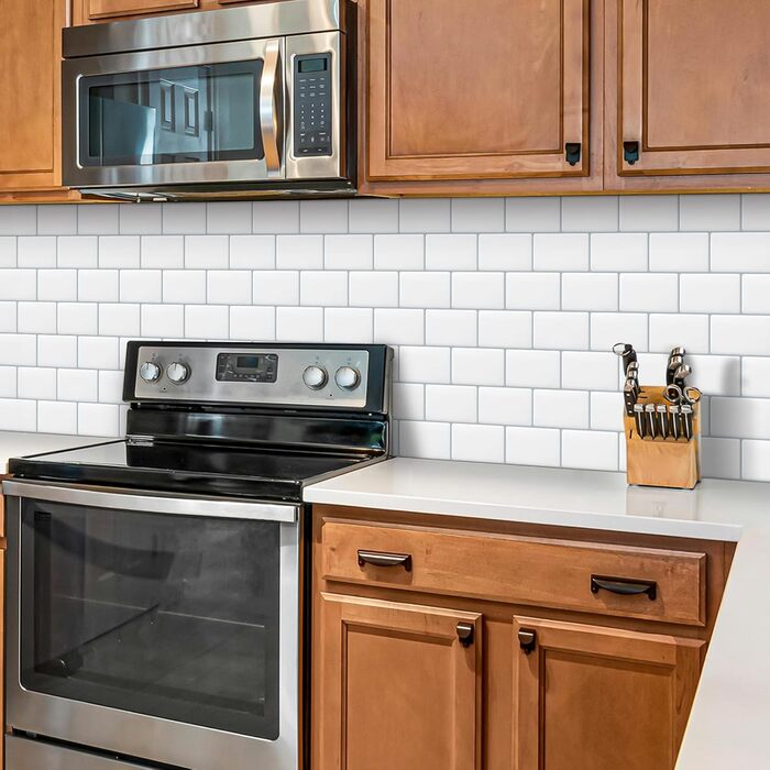 Самоклеюча наклейка на плитку для кухні 30,5 х 30,5 см 10 шт DEWOO