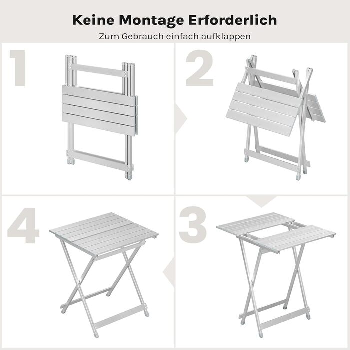 Складной алюминиевый стол для кемпинга WOLTU