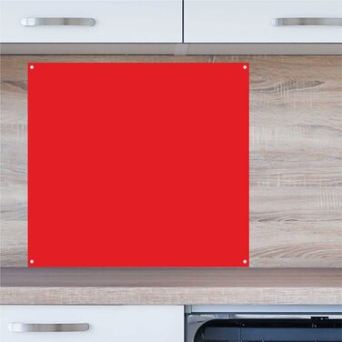 Кухонний фартух INDIGOS UG для плиткового фартуха - - - Жаростійка алюмінієва композитна панель з бризками - Сучасний кухонний фартух, що протирається - Плита та духовка - Облицювання стін (Червоний, 70x60 см)