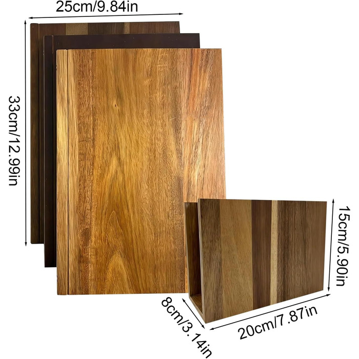 Набір із 3 кухонних обробних дощок Zasdvn