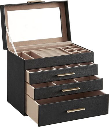 Органайзер для ювелирных изделий 4-уровневый черный SONGMICS