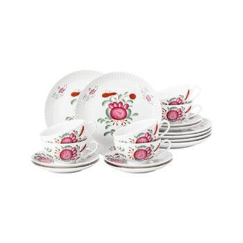 Чайний сервіз на 6 персон, 18 предметів, маленький Amina Ostfriesenrose Seltmann Weiden