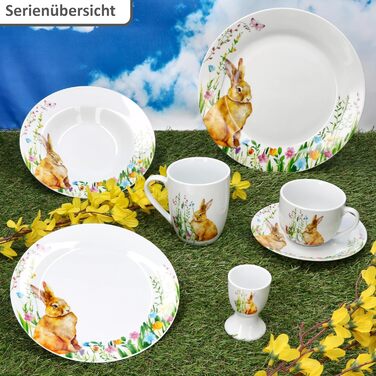 Набір посуду з 12 предметів на 6 осіб до Великодня MamboCat