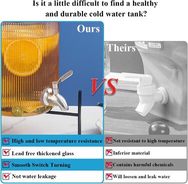 Стеклянный диспенсер для напитков 4 л Berglander