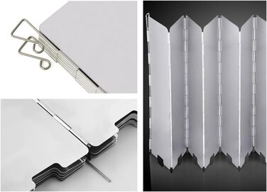 Складаний алюмінієвий вітровий екран для кемпінгових плит Anlising