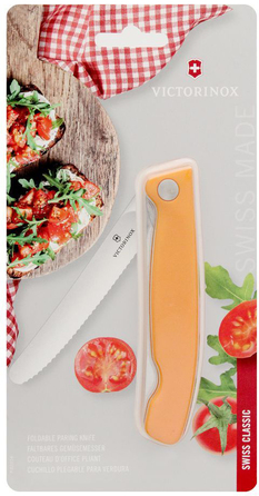 Кухонный нож Victorinox SwissClassic Складное лезвие для овощей 11см мин. Из Помара. ручка (блистер)