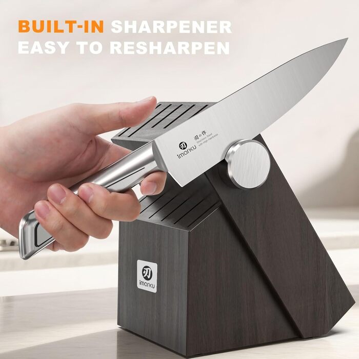 Набір ножів з деревяним блоком 14 предметів imarku