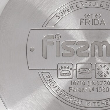 Набор посуды Fissman 6 предметов FRIDA со стеклянными крышками нержавеющая сталь (5834)