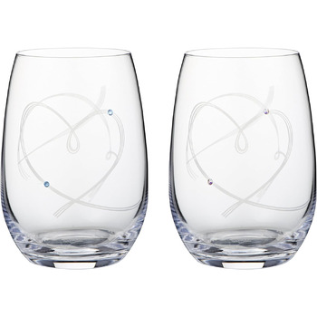 Подарочный набор стаканов с украшениями от Swarovski, 2 предмета, Lamour Heart Stölzle Lausitz