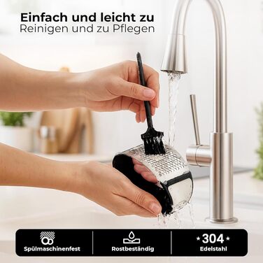 Кухонный пресс для чеснока с мягкой черной ручкой Zulay Kitchen