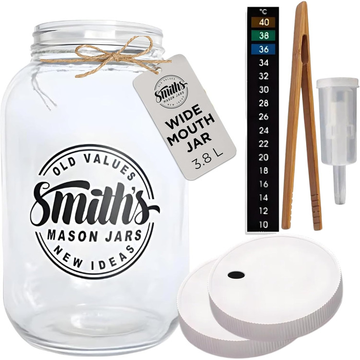 Банка для консервации с крышкой 3,8л Smiths Mason Jars