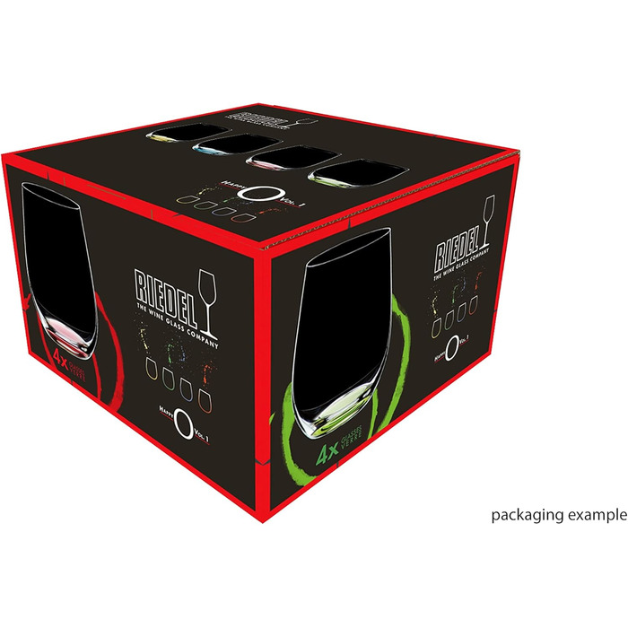 Набір з 4 склянок 335 мл Happy O, різнокольорові O Wine Tumbler Riedel