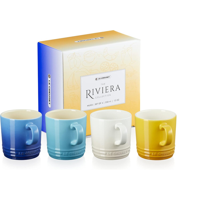 Набор из 4 кружек 350 мл, разноцветный Riviera Le Creuset