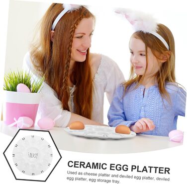 Керамічна підставка для фаршированих яєць для великодніх святкувань Cabilock
