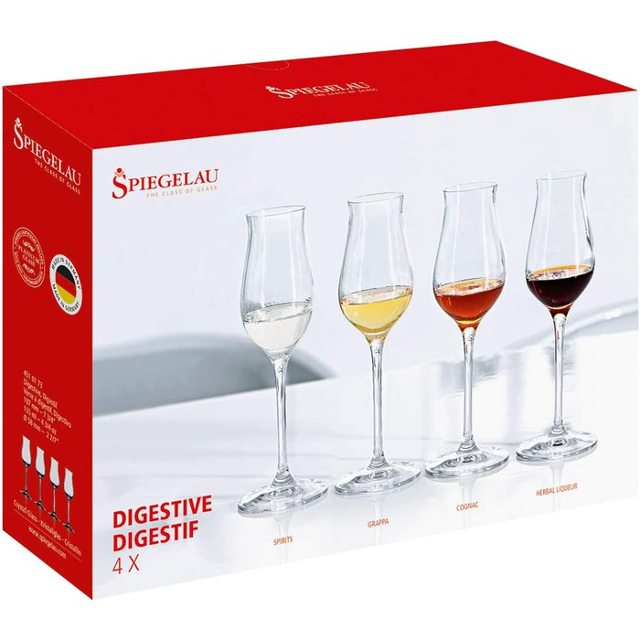 Набор из 4 стаканов, Snifter Premium с вытянутой ножкой, 4460177 (бокалы для дижестива)