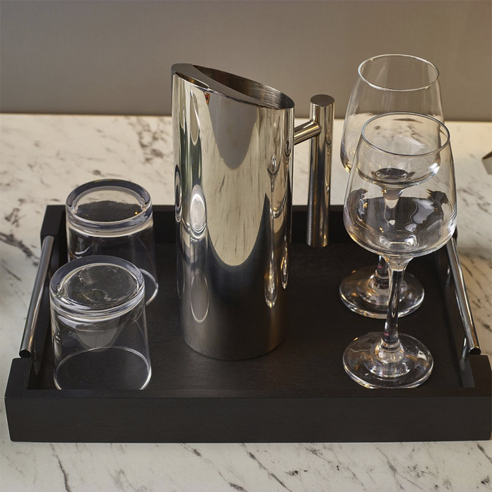 Піднос 30*20 см, дерев'яний, чорний, Solid Black, GenWare