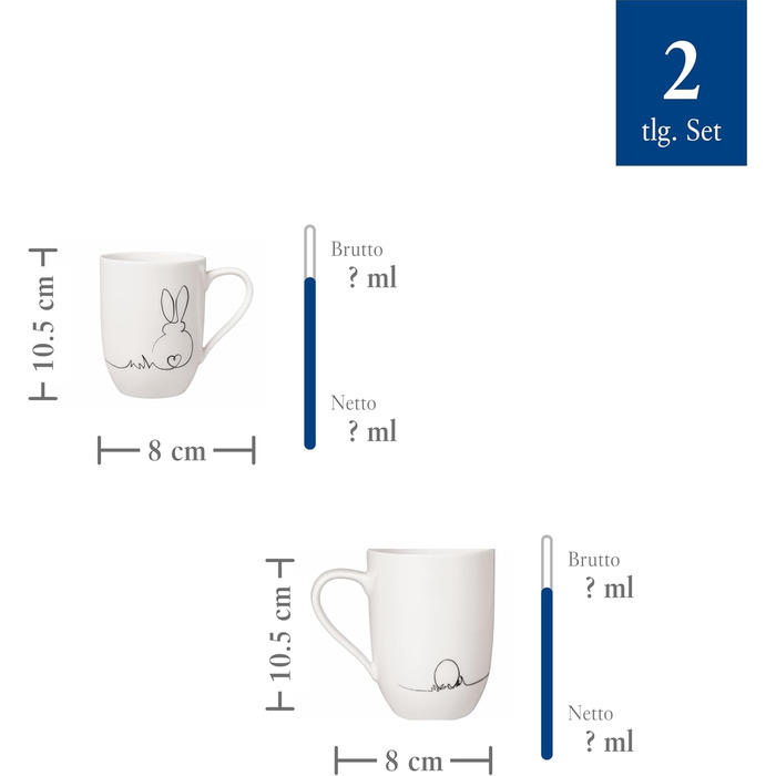 Набір з 2 кружок "Some Bunny loves you" 0,28 л Statement Villeroy & Boch