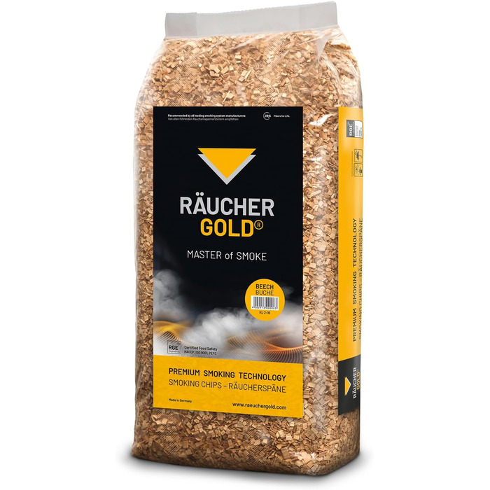 Треска для копчения размер зерна от 4,0 до 12,0 мм 15 кг Räuchergold