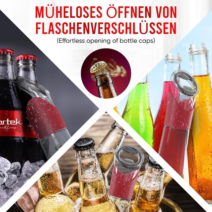 Відкривачка для пляшок з контейнером для кришок червона wortek